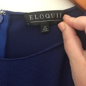 Eloquii Plus Size royal blue work dress